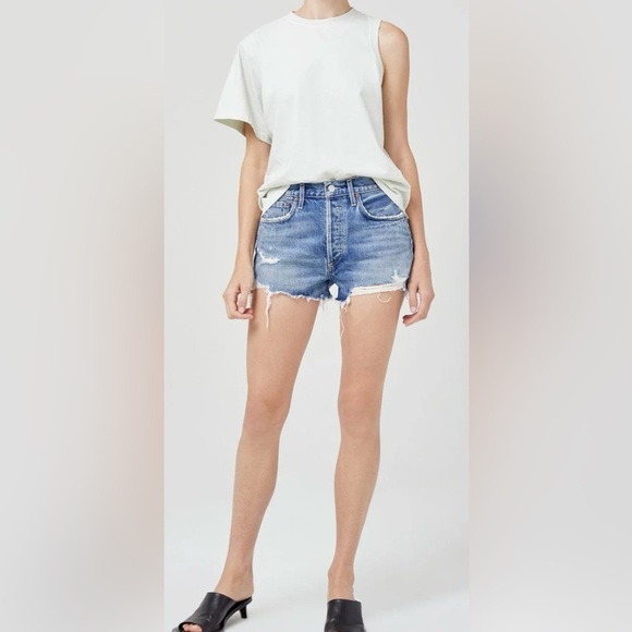 AGolde Parker Vintage Cut Off Shorts Size 30 NWT - Picture 1 of 12